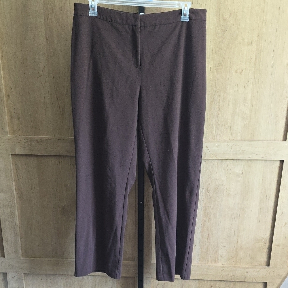 (J53) Croft & Barrow Brown Women's Trousers Sz 16 Short